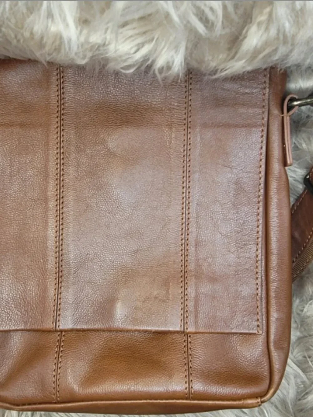 Brown Genuine Leather Crossbody